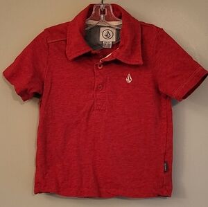 Volcom red polo shirt